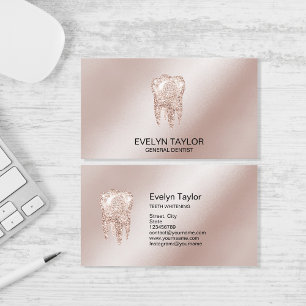 Tarjeta De Visita Elegante Clínica Dentista Dientes Whitening