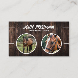 Tarjeta De Visita Elegante Coaching de fotografía de caballos de mad