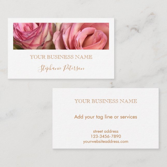 Tarjeta De Visita Elegante cobre moderno personalizado foto profesio (Anverso / Reverso)