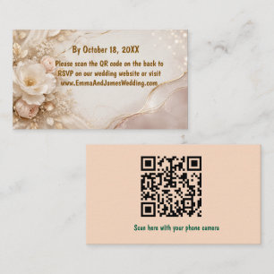 Tarjeta De Visita Elegante código QR de eucalipto en acuarela Mié