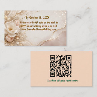 Tarjeta De Visita Elegante código QR de eucalipto en acuarela Mié