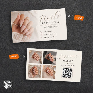 Tarjeta De Visita Elegante código QR Foto personalizada Técnico de u