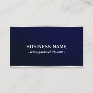 Tarjeta De Visita Elegante código QR profesional de la Marina Azul m