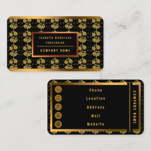 Tarjeta De Visita Elegante Colección Floral de Lujo Moderno