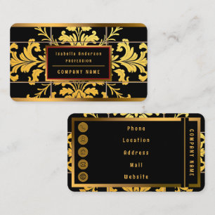 Tarjeta De Visita Elegante Colección Floral Luxury Trendy