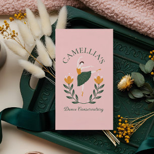 Tarjeta De Visita Elegante colegio de instructores de baile de balle