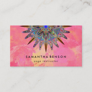Tarjeta De Visita Elegante color agua Lotus Flor Logotipo de negocio