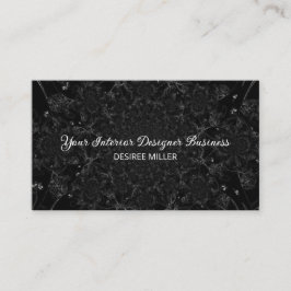 Tarjeta De Visita Elegante Color Blanco Y Negro Vintage