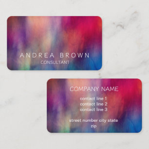 Tarjeta De Visita elegante color de agua arte negrita personalizado