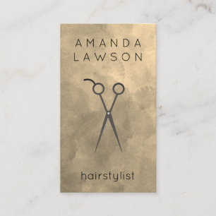 Tarjeta De Visita Elegante color de agua de arcos   Hair Stylist