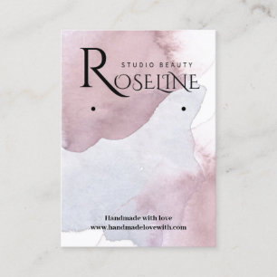 Tarjeta De Visita Elegante color de agua púrpura