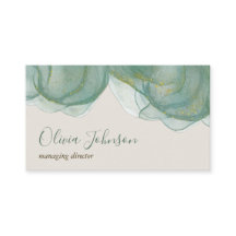 Elegante color de agua verde Purpurina dorado