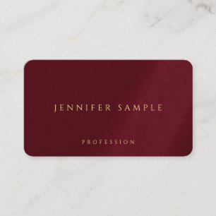 Tarjeta De Visita Elegante Color Dorado Textos RoundCorner Lujo