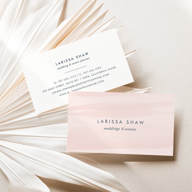 Tarjeta De Visita Elegante color rosa Rubor (Subido por el creador)