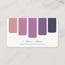Tarjeta De Visita Elegante color violeta caligrafía de color QR-Code