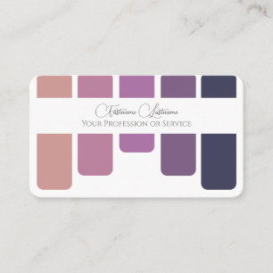 Tarjeta De Visita Elegante color violeta caligrafía de color QR-Code