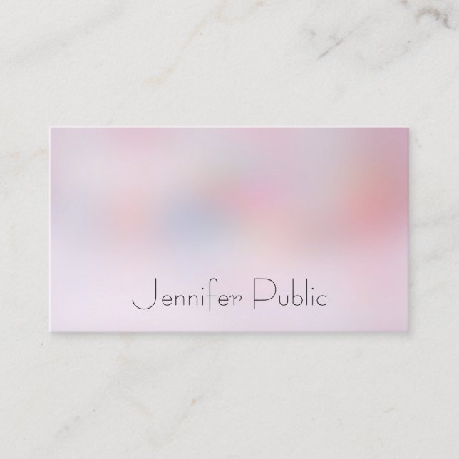 Tarjeta De Visita Elegante Colorido Simple Diseño Plantilla Moderna (Anverso)