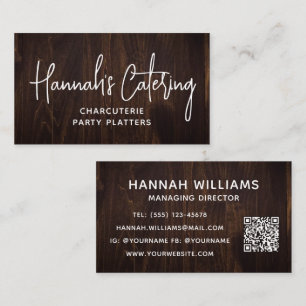 Tarjeta De Visita Elegante Comedor Moderno De Madera Sencilla Elegan