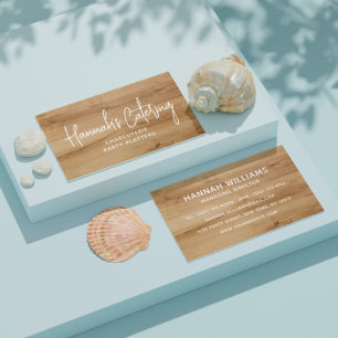Tarjeta De Visita Elegante Comedor Moderno De Madera Sencilla Elegan