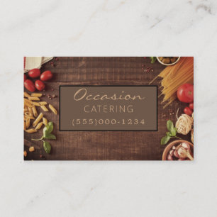 Tarjeta De Visita Elegante comedor para despiece de alimentos de mad