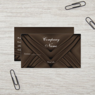 Tarjeta De Visita Elegante Compañía de Bolso de Seda de Chocolate