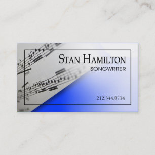 Tarjeta de visita elegante - compositor "partitura