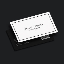 Tarjeta de visita elegante con código QR