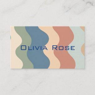 Tarjeta de visita elegante con código QR de rayas