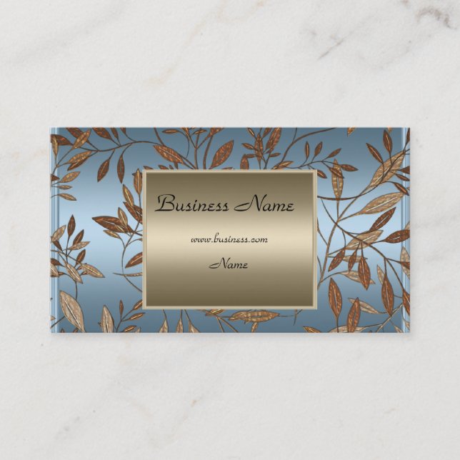 Tarjeta de visita elegante con decoración floral d (Anverso)