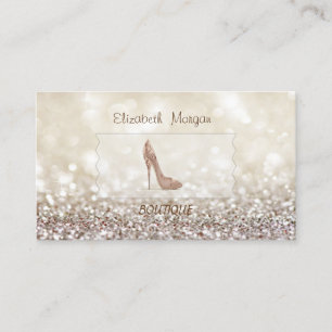 Tarjeta De Visita Elegante con Estilo, Bokeh Brillante, Tacones Alto