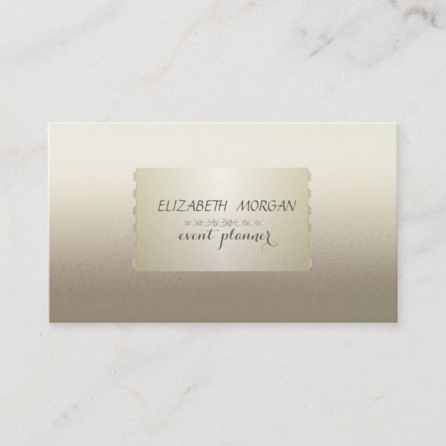 Tarjeta De Visita Elegante con Estilo, Chic, Profesional (Anverso)