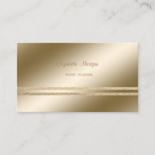 Tarjeta De Visita Elegante con estilo, con brillo de falso oro a ray
