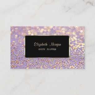 Tarjeta De Visita Elegante, con estilo, falso oro, bokeh brillante