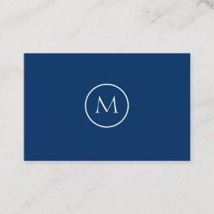 Tarjeta De Visita Elegante con monograma minimalista negro fresco