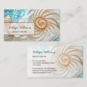 Tarjeta De Visita Elegante Concha Costera