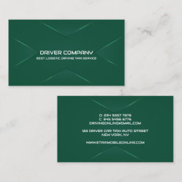 Tarjeta De Visita Elegante Conductor Verde