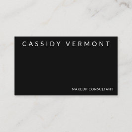 Tarjeta De Visita Elegante Consultor de Cabello de Belleza Negra de 