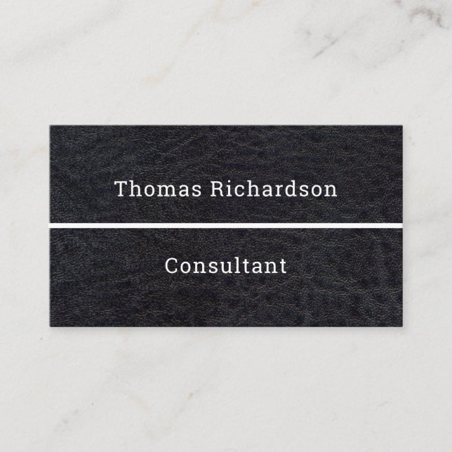 Tarjeta De Visita Elegante Consultor de plantilla simple en blanco y (Anverso)