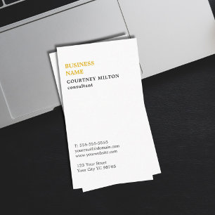 Tarjeta De Visita Elegante consultor Minimalista blanco