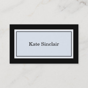 Tarjeta De Visita Elegante consultor Minimalista blanco azul