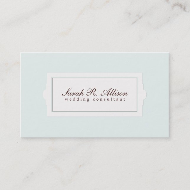 Tarjeta De Visita Elegante Consultor Profesional Blue Light (Anverso)