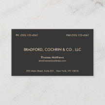 Elegante Consultor Profesional Vintage Negro