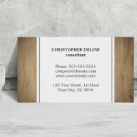 Elegante Consultor Simple de Madera Blanca
