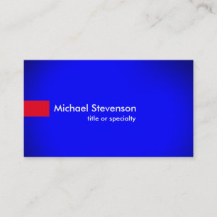 Tarjeta De Visita Elegante Consultor Único de Estilo Azul Rojo Moder