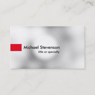Tarjeta De Visita Elegante Consultor Único Gris Light Red Moderno