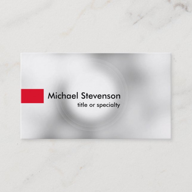 Tarjeta De Visita Elegante Consultor Único Gris Light Red Moderno (Anverso)