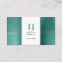 Elegante Consultor Verde Esmeralda Monogramado