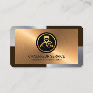Tarjeta De Visita Elegante controlador de Chauffeur de capas de bron