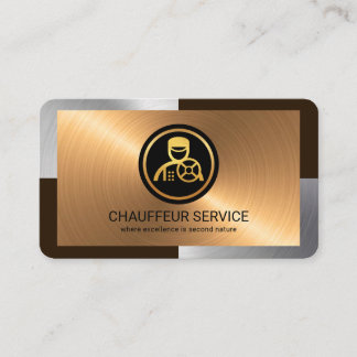 Tarjeta De Visita Elegante controlador de Chauffeur de capas de bron