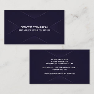 Tarjeta De Visita Elegante controlador de Chauffeur de la Armada